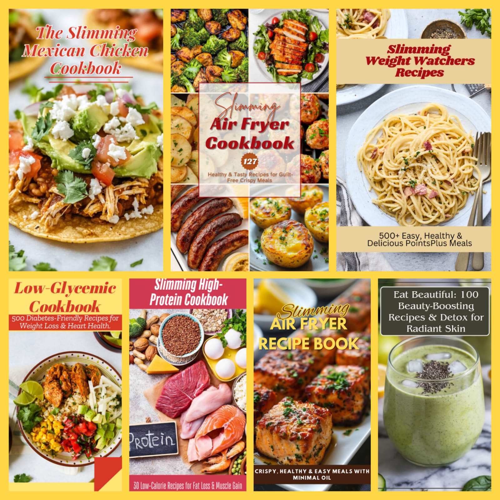 Get the New Slimming Recipes Bundle 2025—a must-have collection of **healthy, low-calorie, high-protein, air-fried, and low-glycemic recipes** for weight loss and clean eating. Enjoy **500+ delicious, guilt-free meals** to fuel your fitness and wellness journey. 